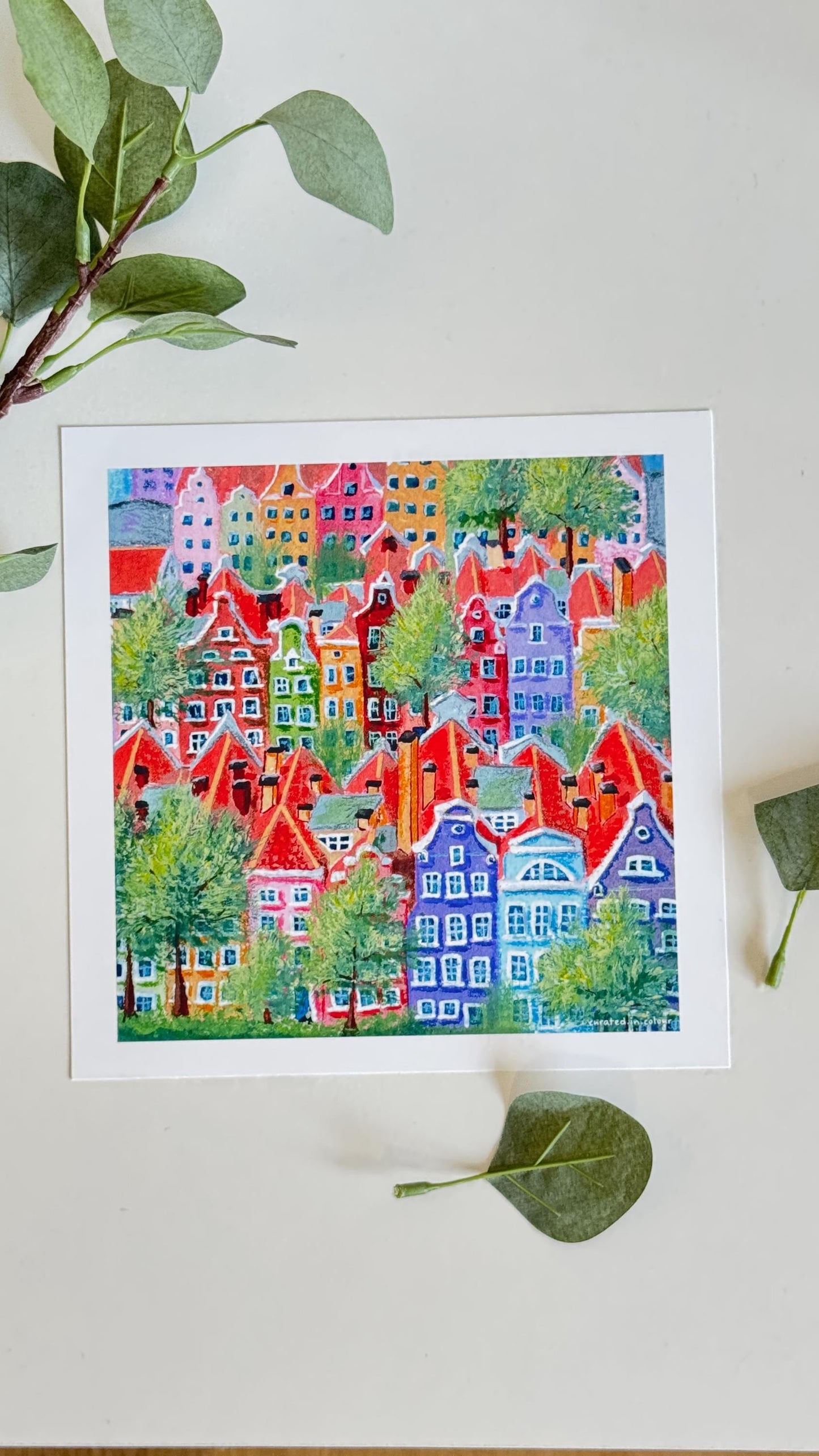 Colourful Houses of Poland - 8x8 Art Print