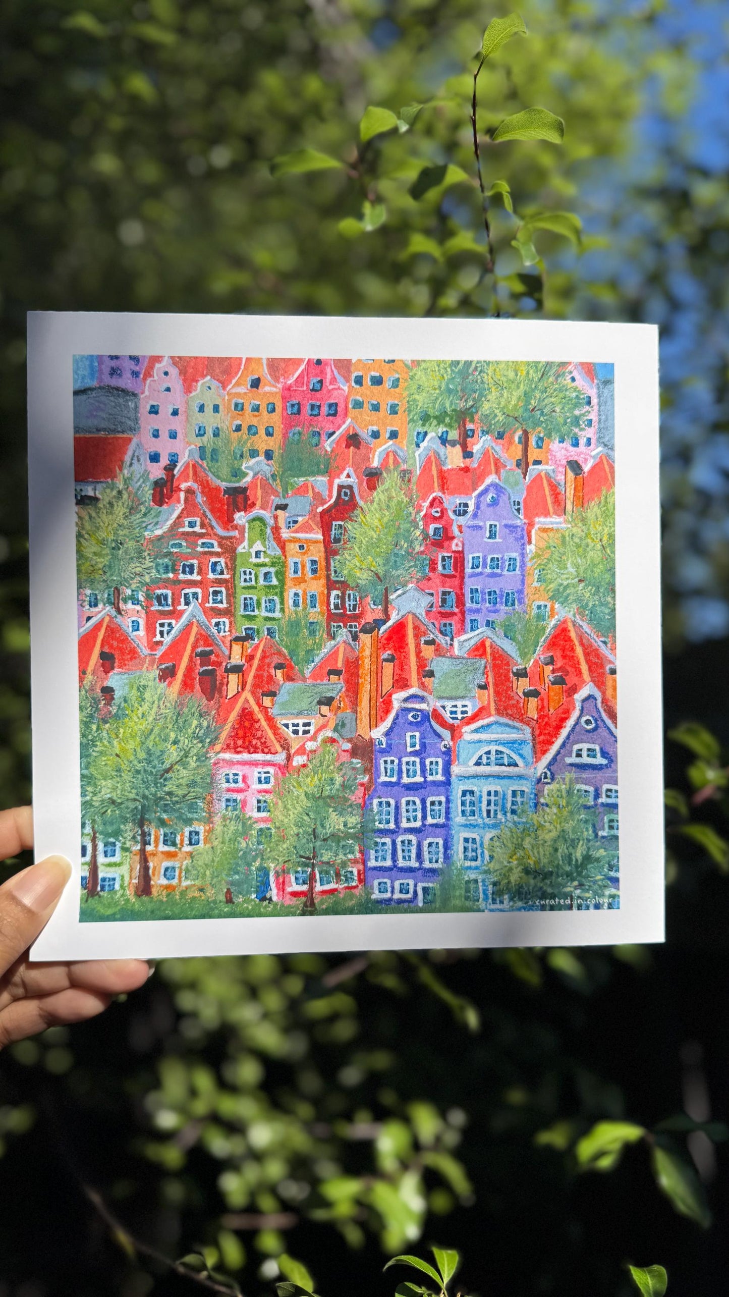 Colourful Houses of Poland - 8x8 Art Print