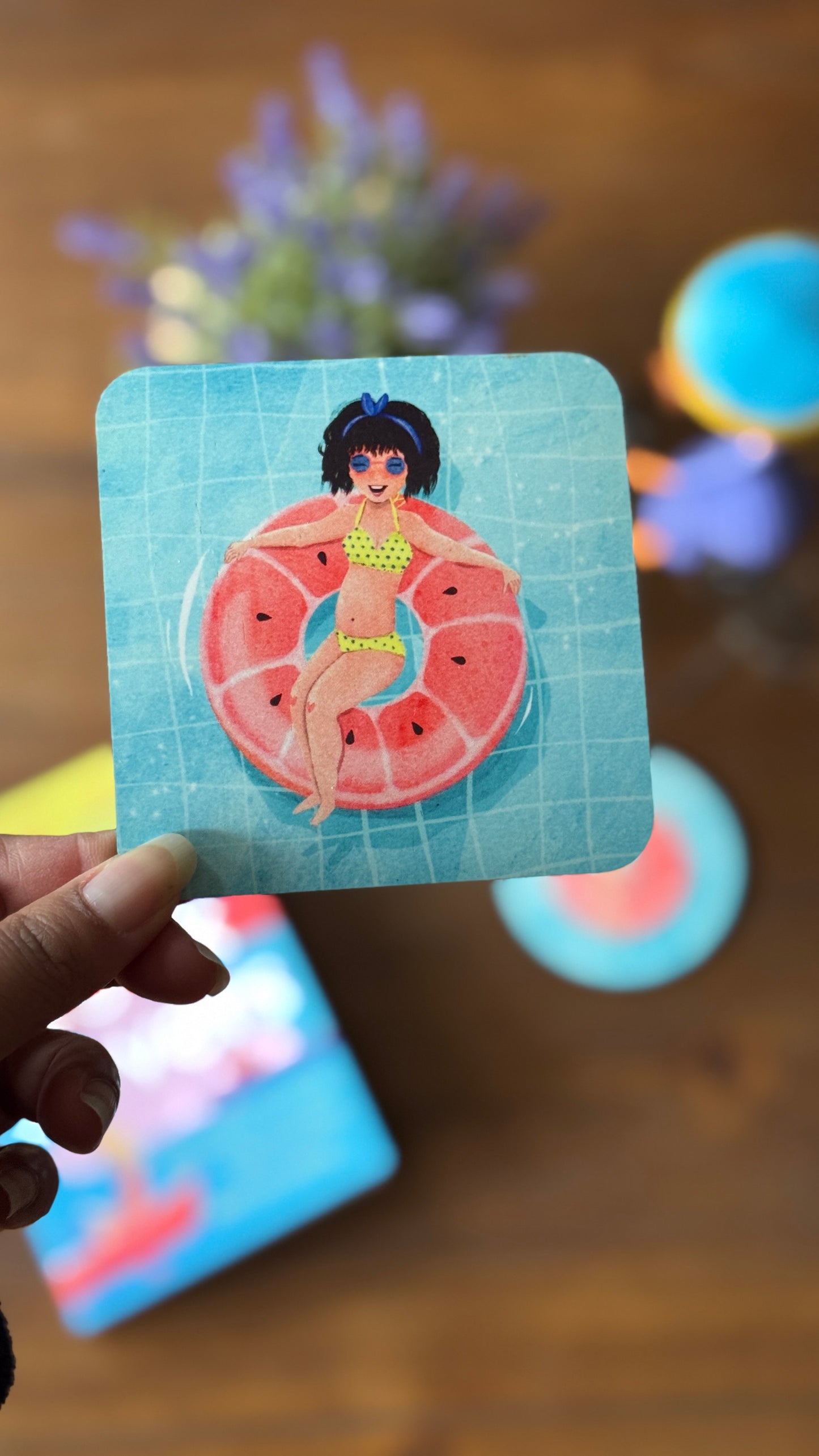 Summer Splash MDF Coaster