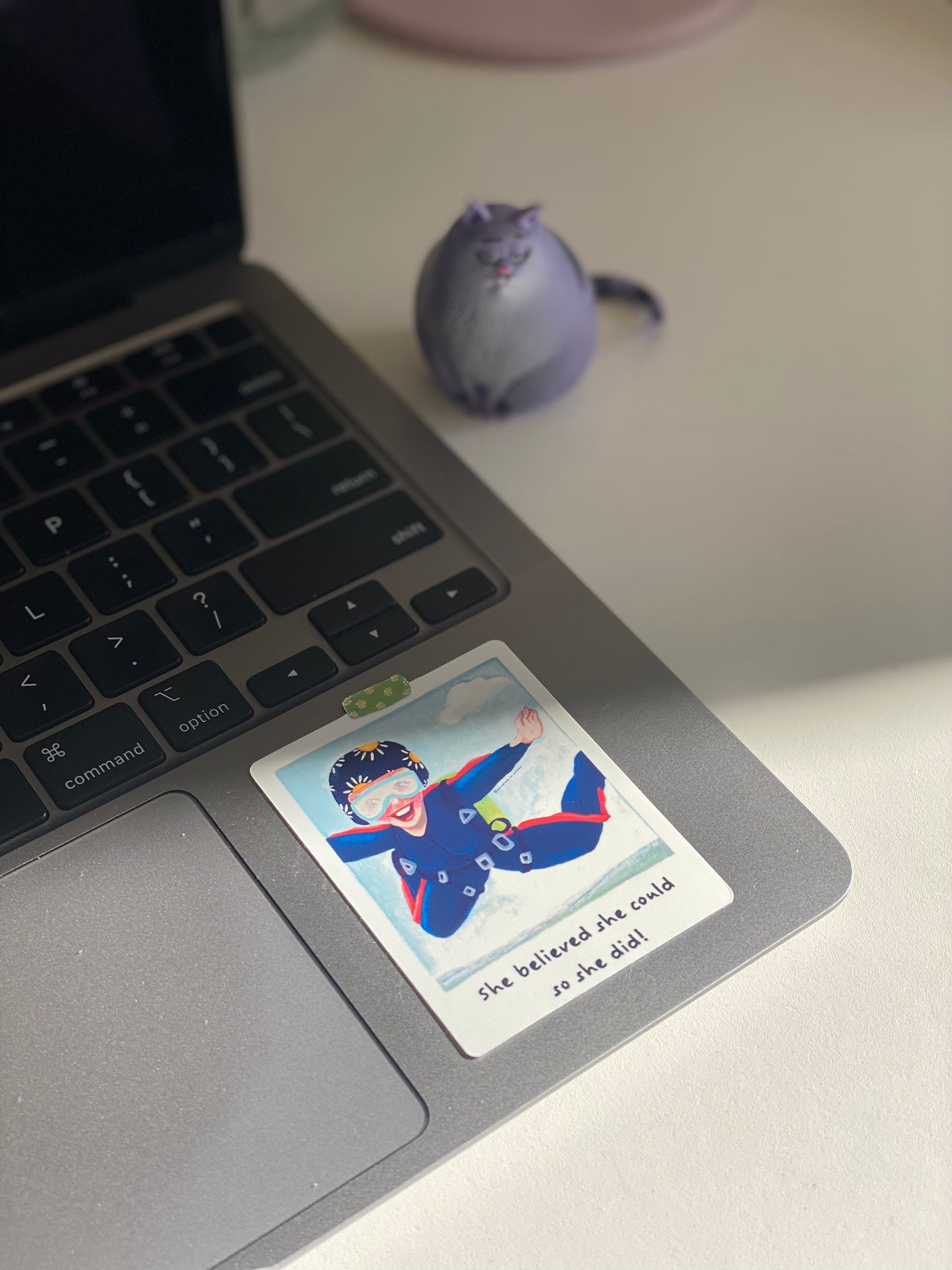 She Believed it, so She Did it- skydiving girl vinyl sticker, Motivational Sticker