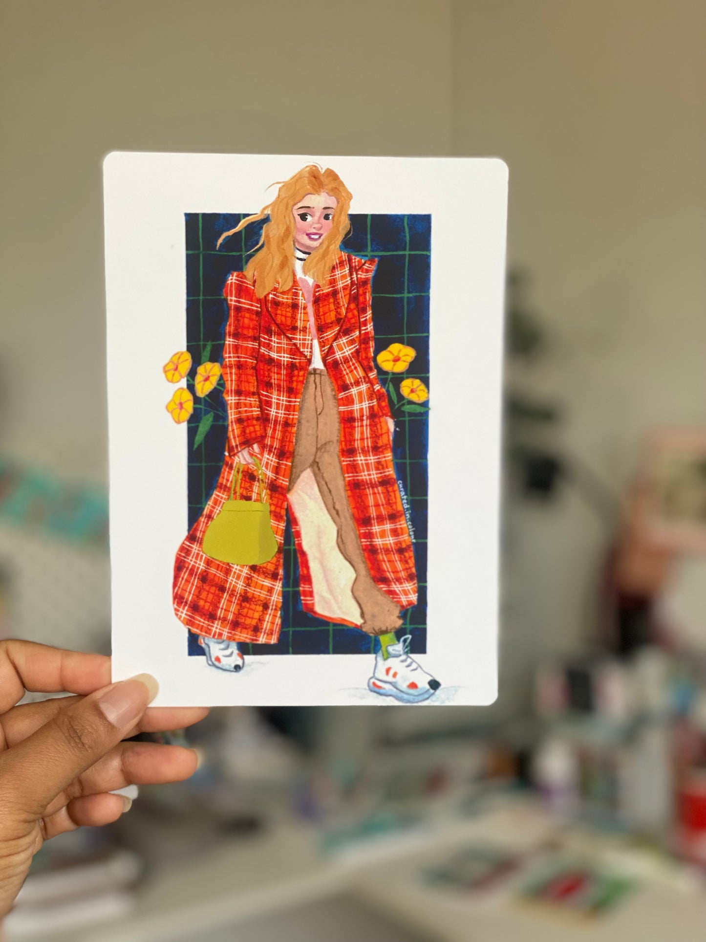 Candy Rush Art Print - Girl in Orange Jacket