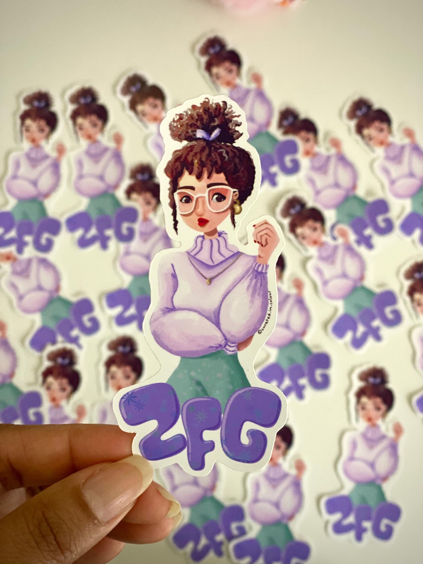 Zero Effs Given (ZFG) Die-cut Vinyl sticker, Bold and Beautiful Sassy Girl Sticker, Sweary Sticker