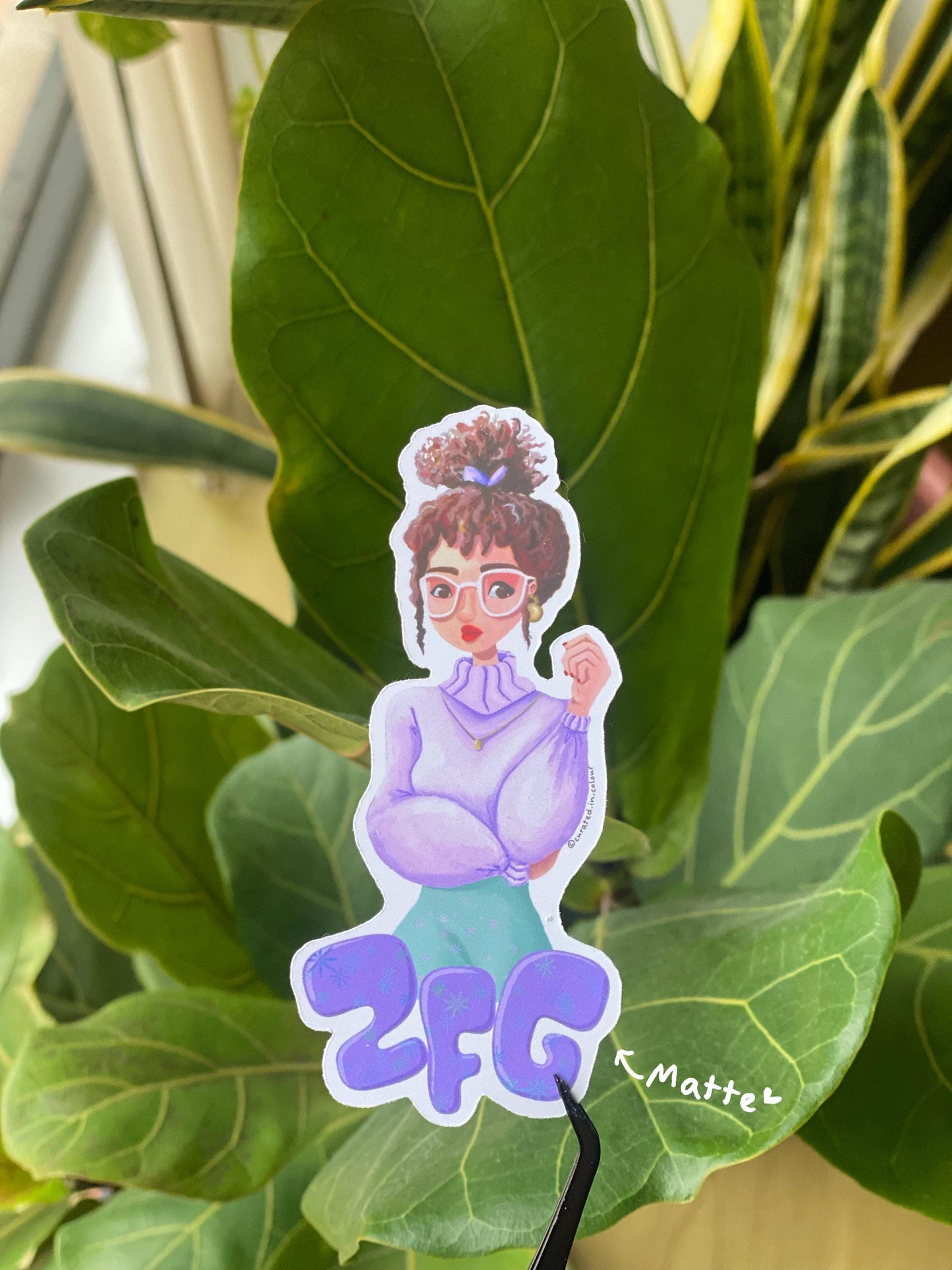 Zero Effs Given (ZFG) Die-cut Vinyl sticker, Bold and Beautiful Sassy Girl Sticker, Sweary Sticker