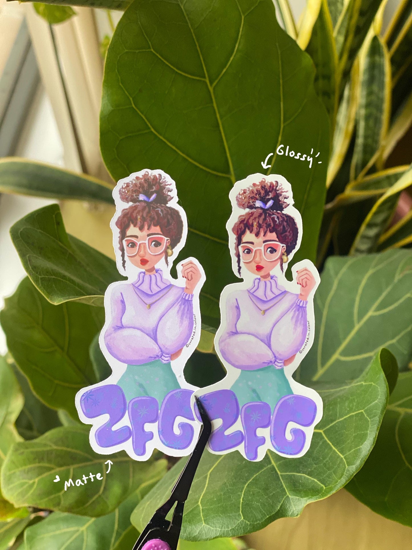 Zero Effs Given (ZFG) Die-cut Vinyl sticker, Bold and Beautiful Sassy Girl Sticker, Sweary Sticker