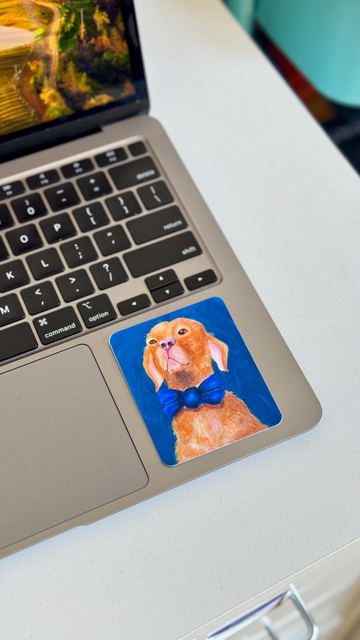 Sir Barks-A-Lot Sticker, Puppy in a Bow Tie Vinyl Sticker, Cute Dog Sticker