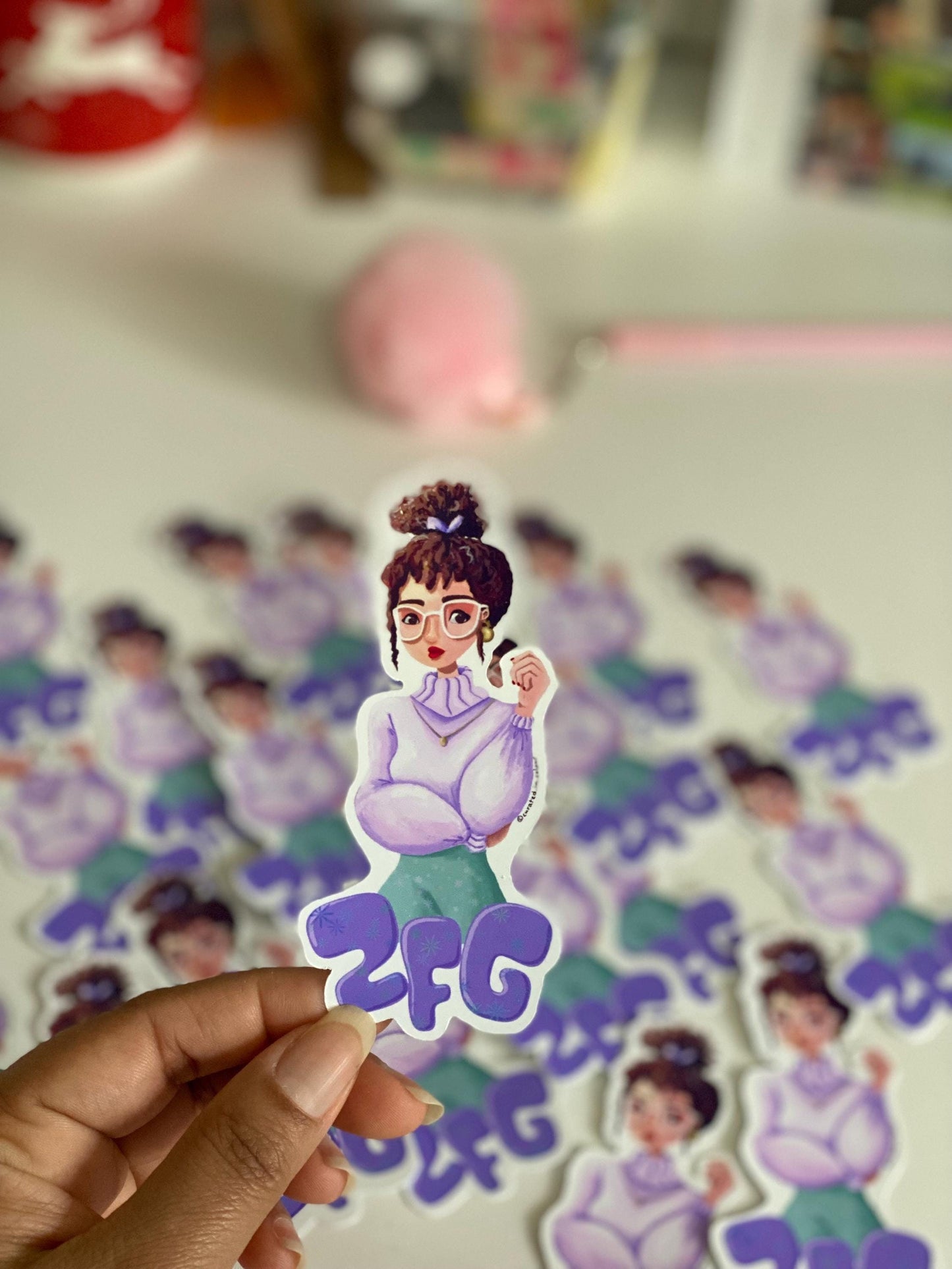 Zero Effs Given (ZFG) Die-cut Vinyl sticker, Bold and Beautiful Sassy Girl Sticker, Sweary Sticker