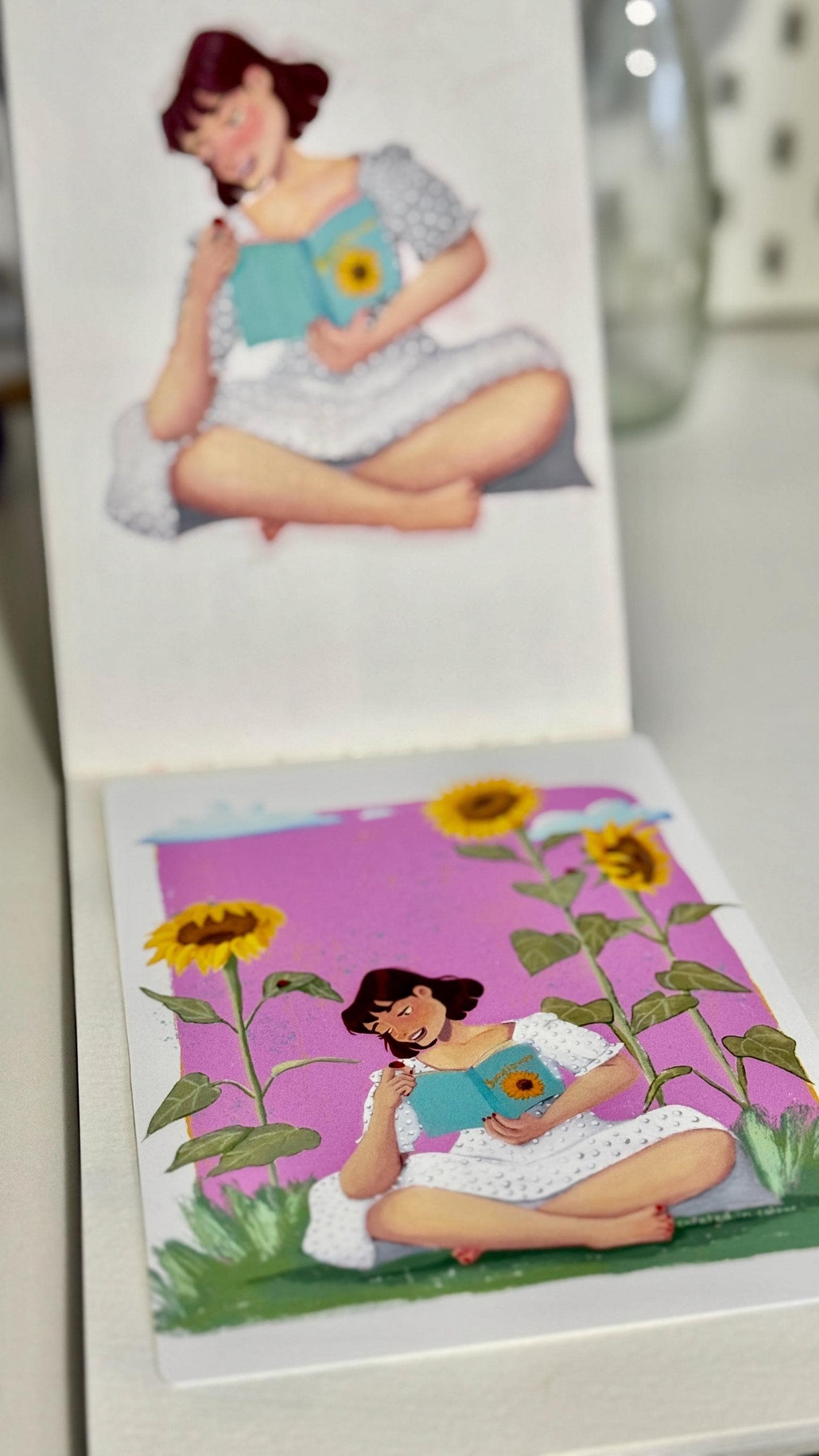 Rosie - The Sunflower Lover Art Print