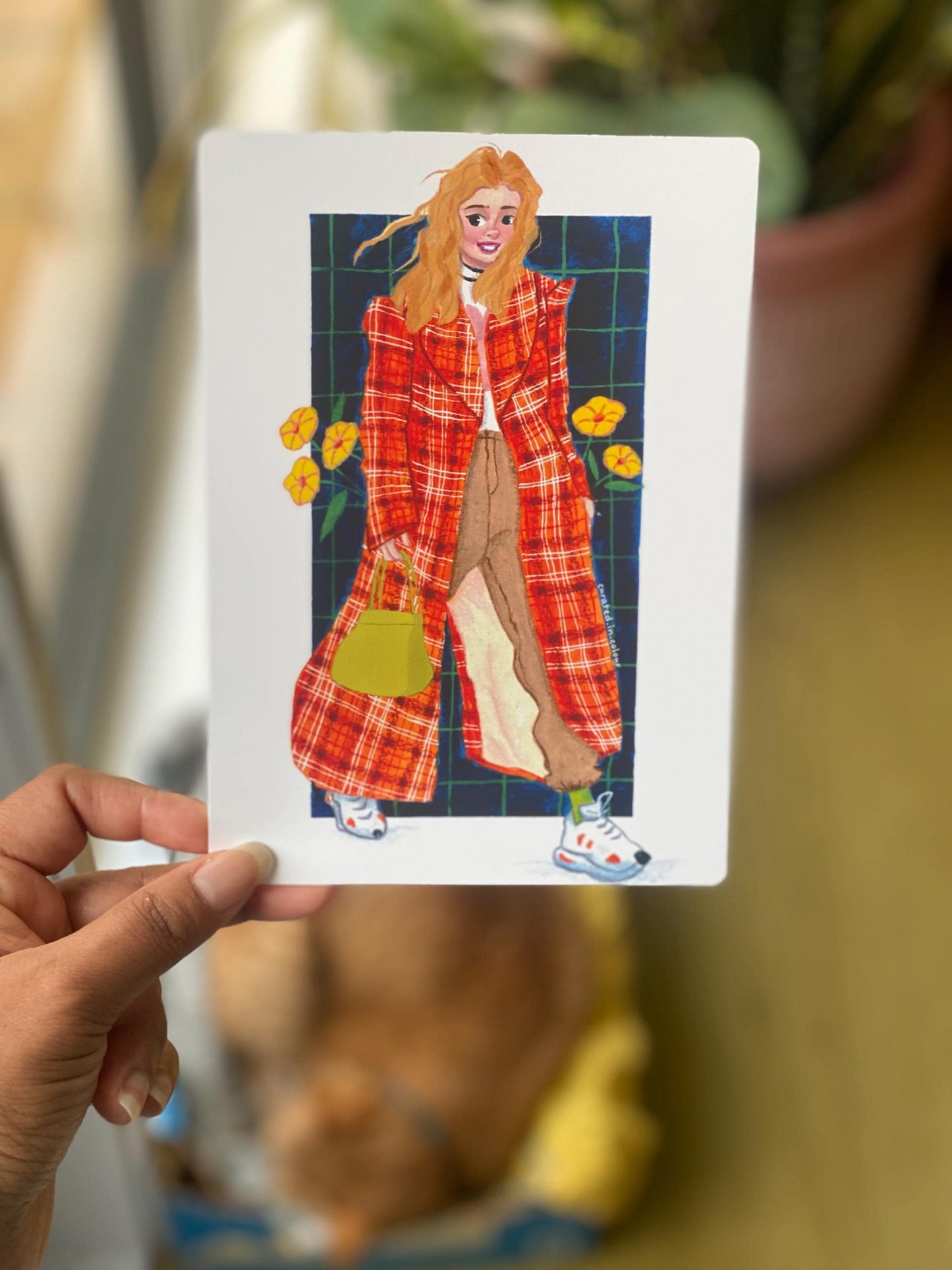 Candy Rush Art Print - Girl in Orange Jacket