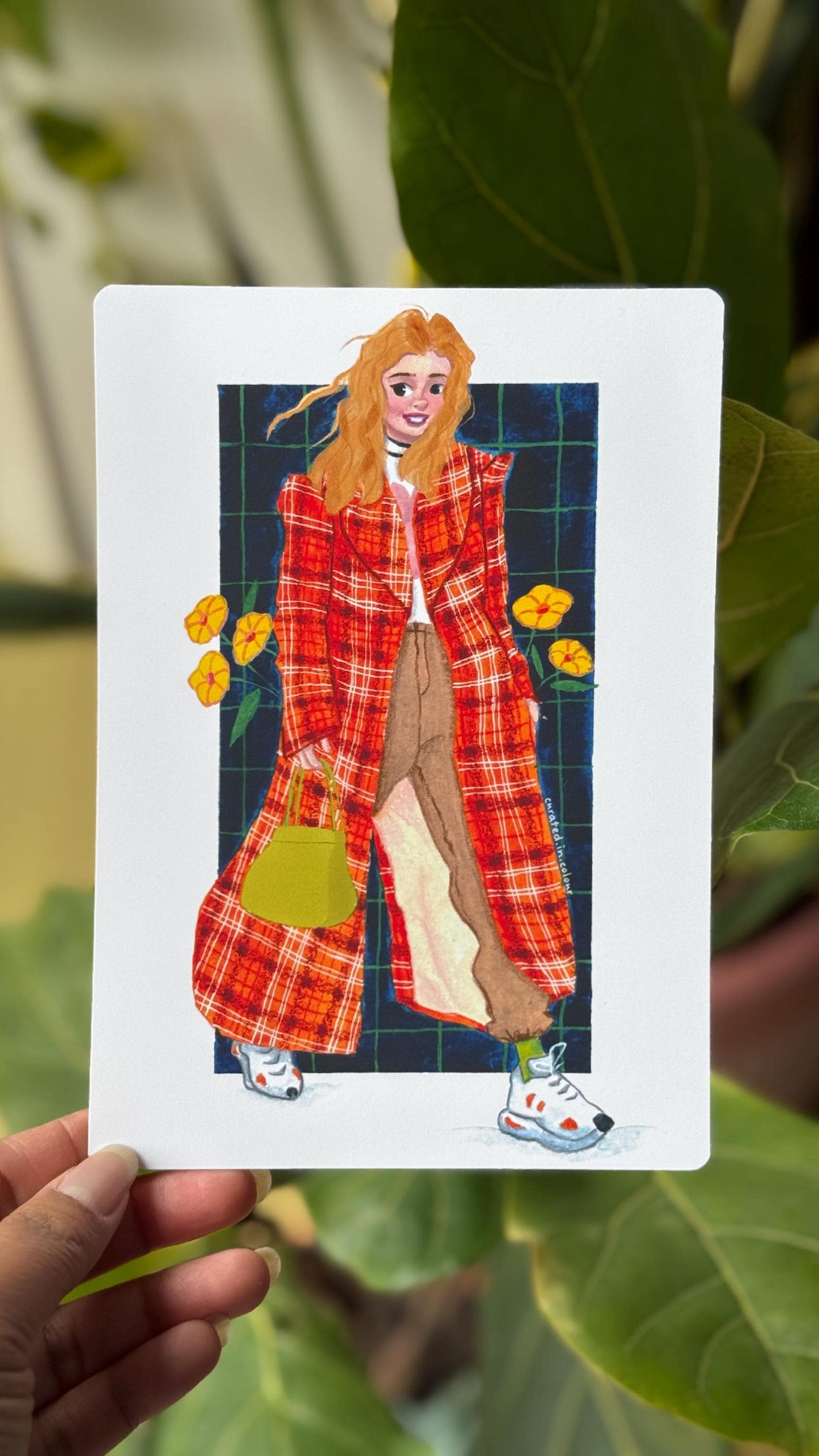 Candy Rush Art Print - Girl in Orange Jacket