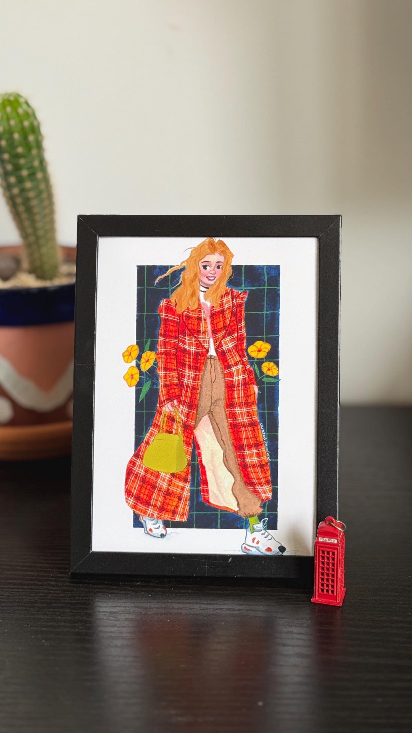 Candy Rush Art Print - Girl in Orange Jacket