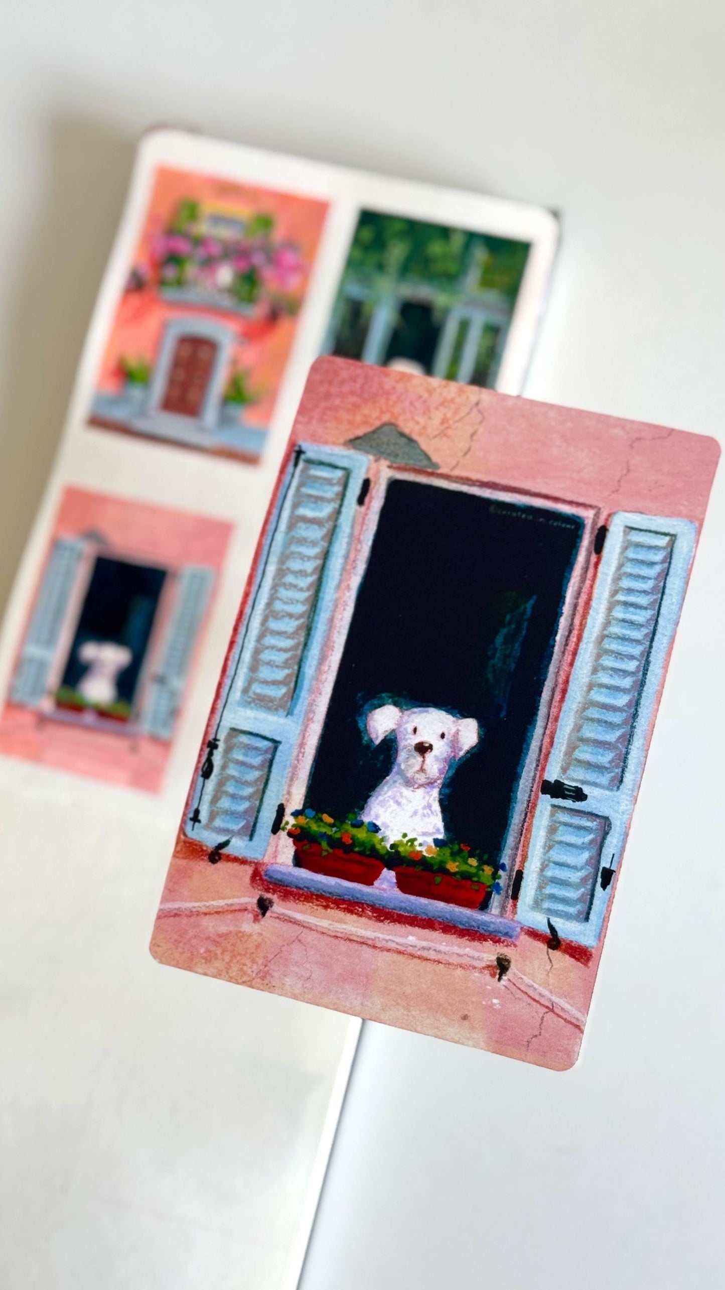 Puppy in the Window Art Print
