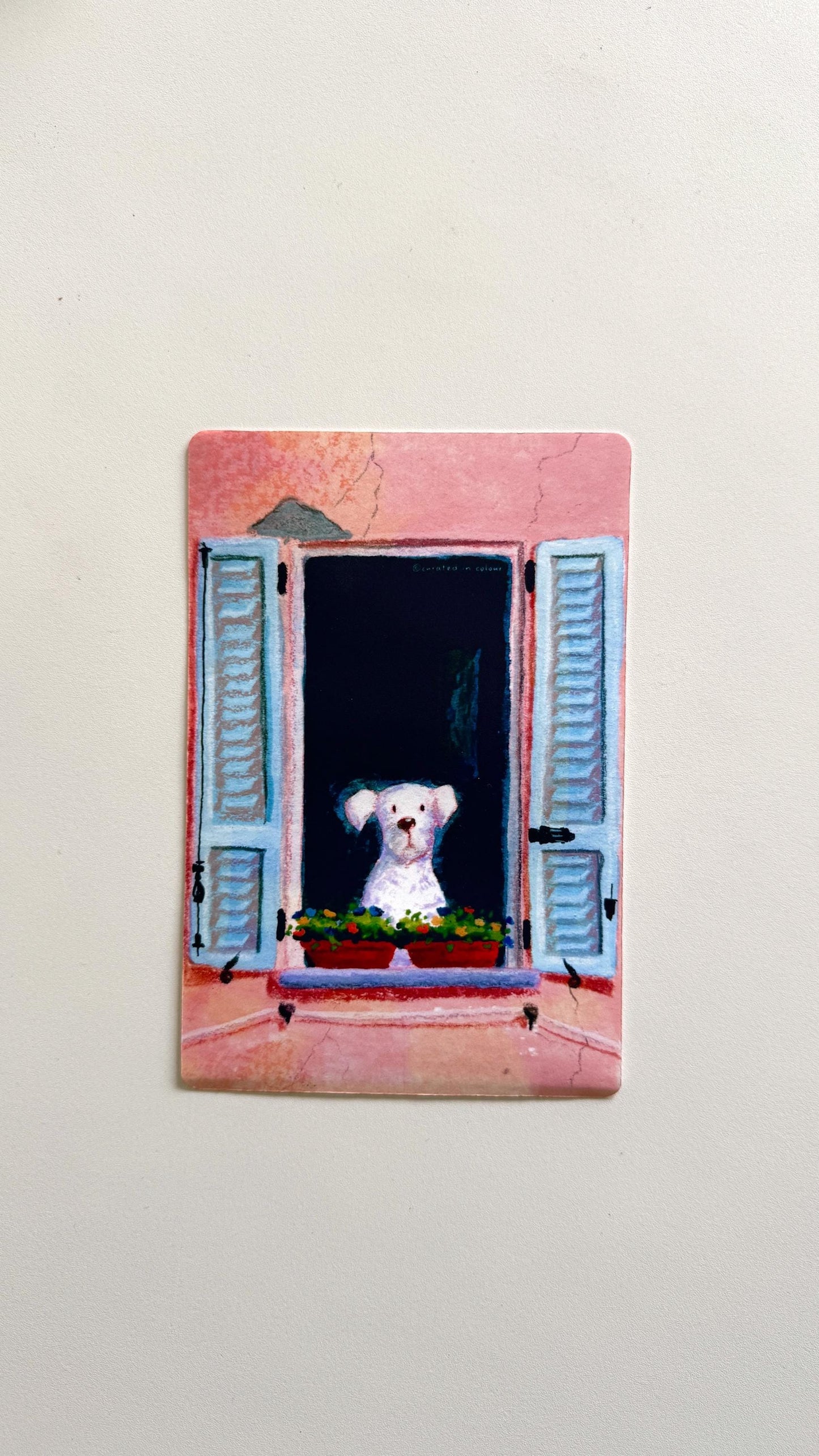 Puppy in the Window Art Print