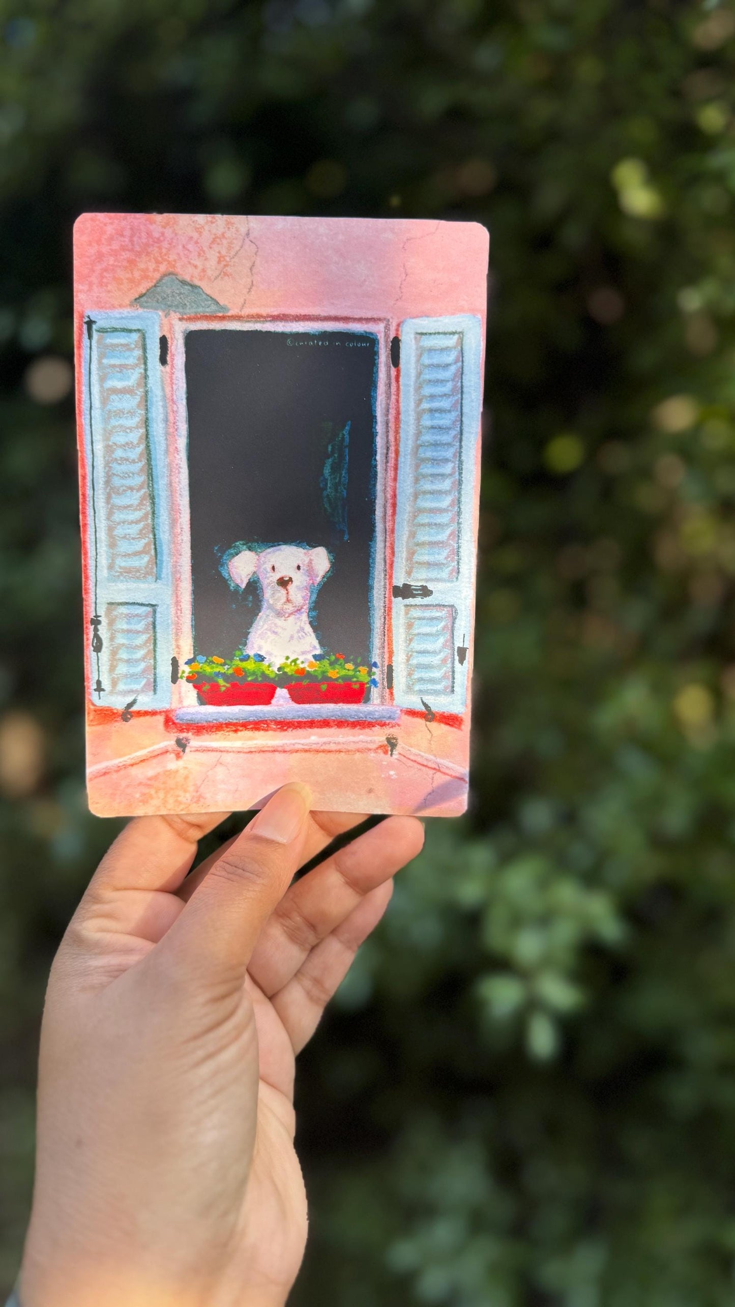 Puppy in the Window Art Print