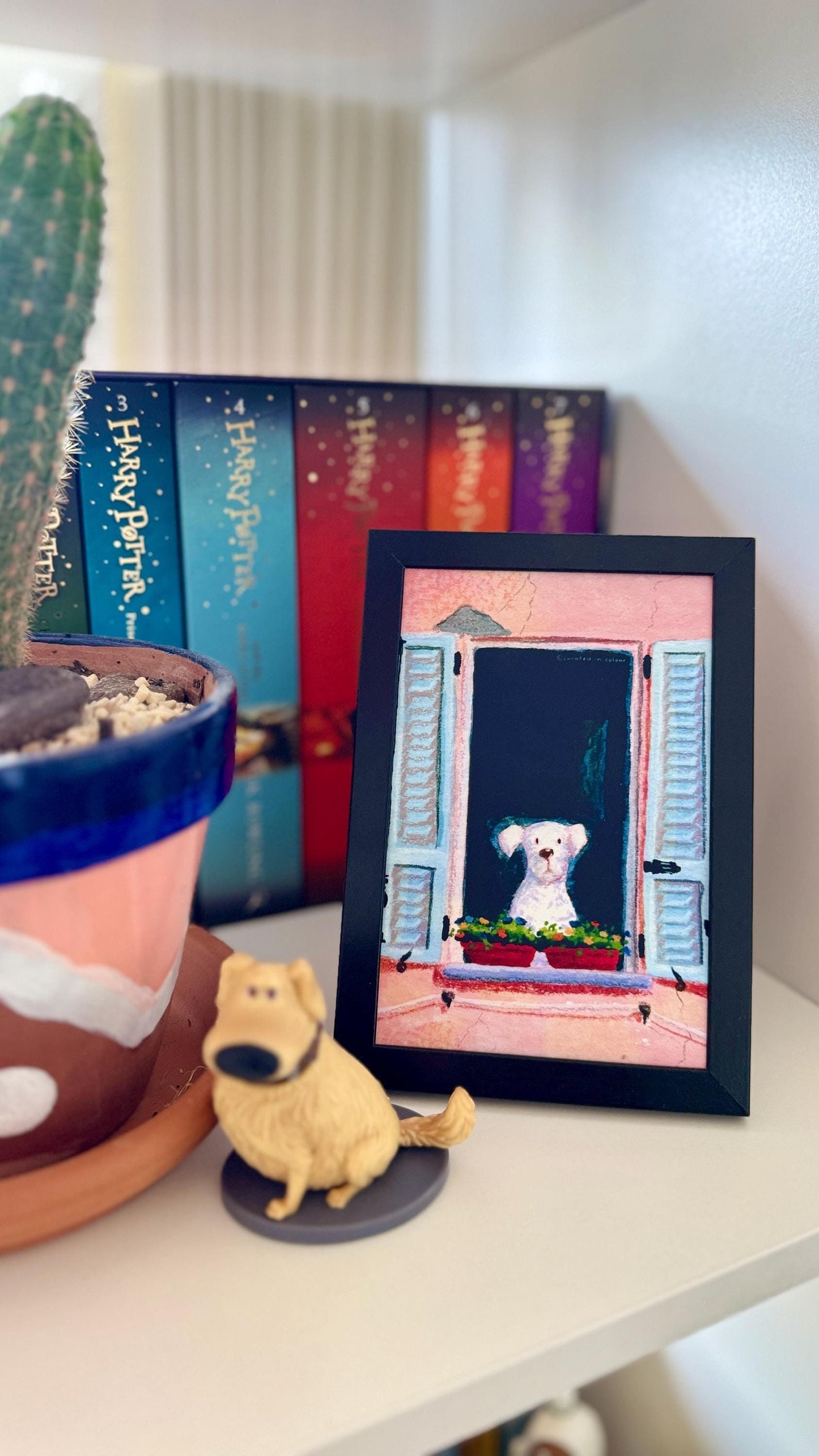 Puppy in the Window Art Print