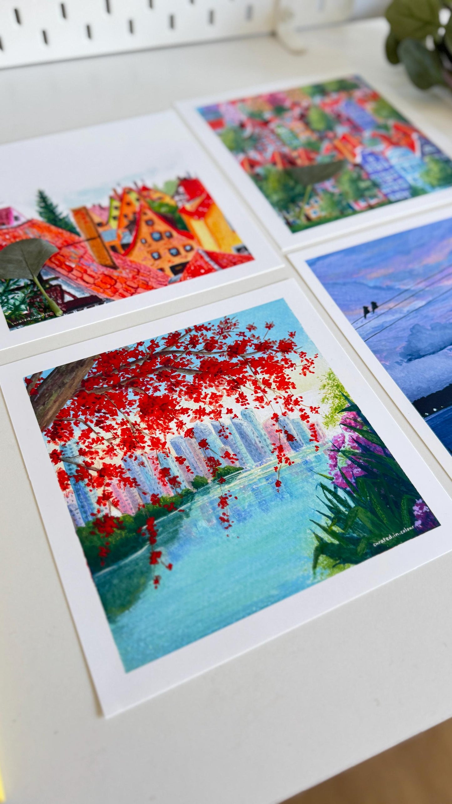 Peek-a-Boo City Skyline - 8x8 Art Print