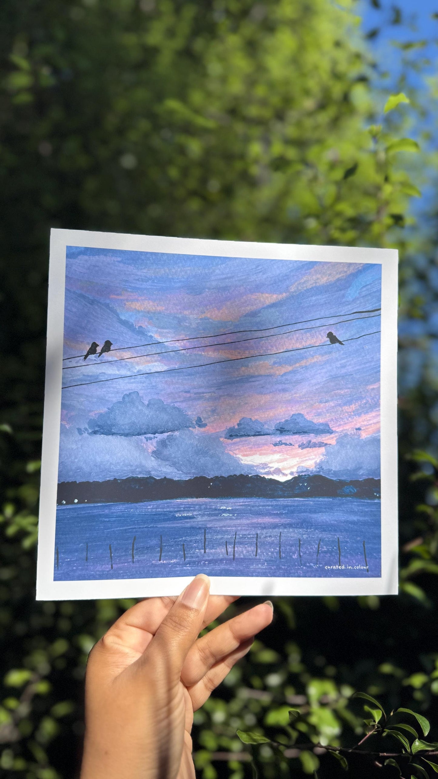 Peaceful Purple Clouds - 8x8 Art Print