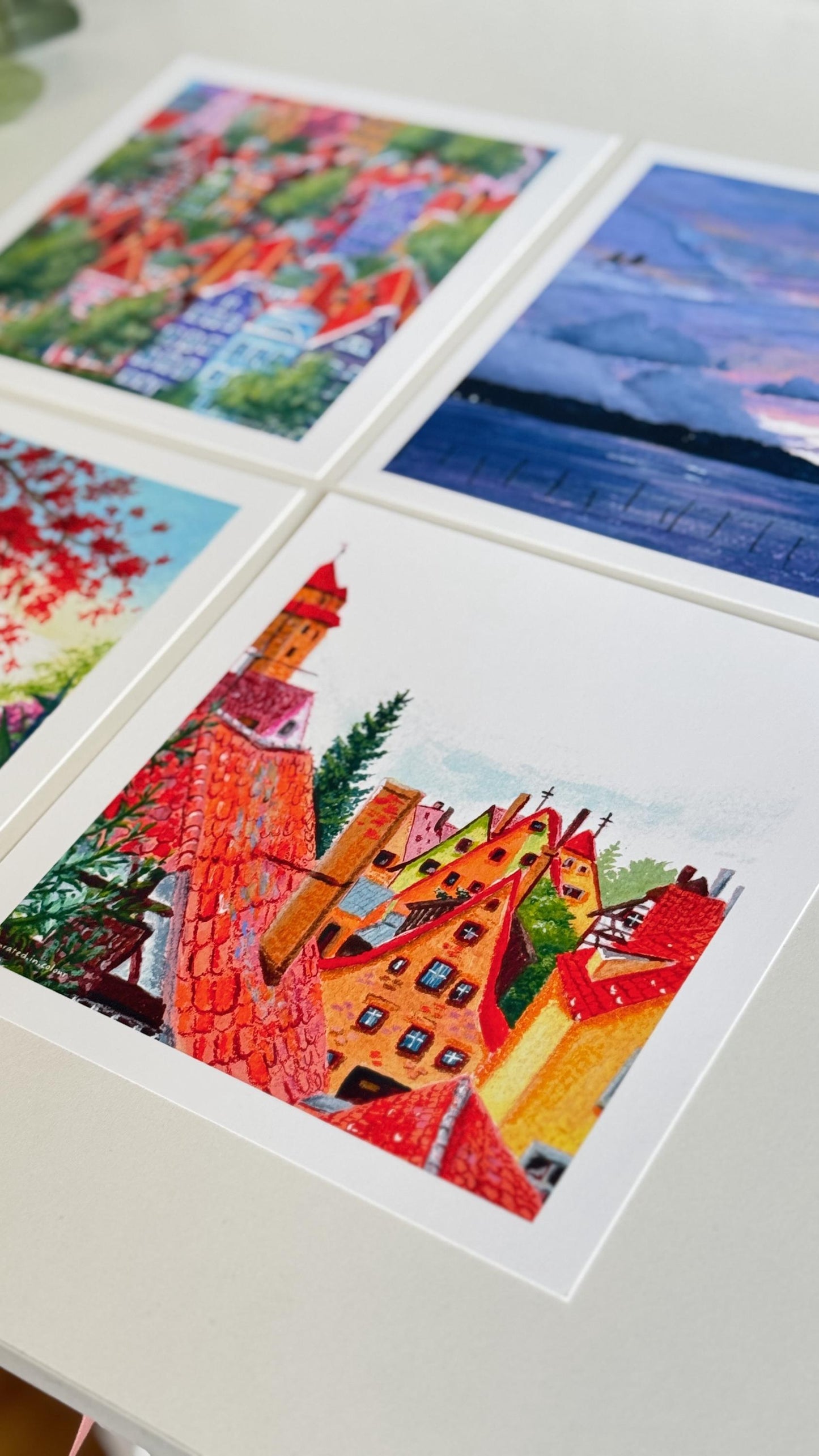 German Gable Roofs - 8x8 Art Print