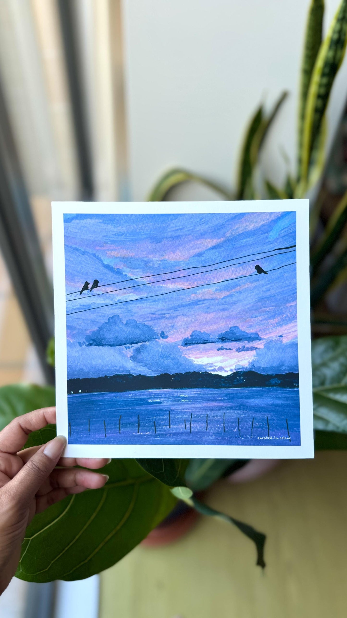 Peaceful Purple Clouds - 8x8 Art Print