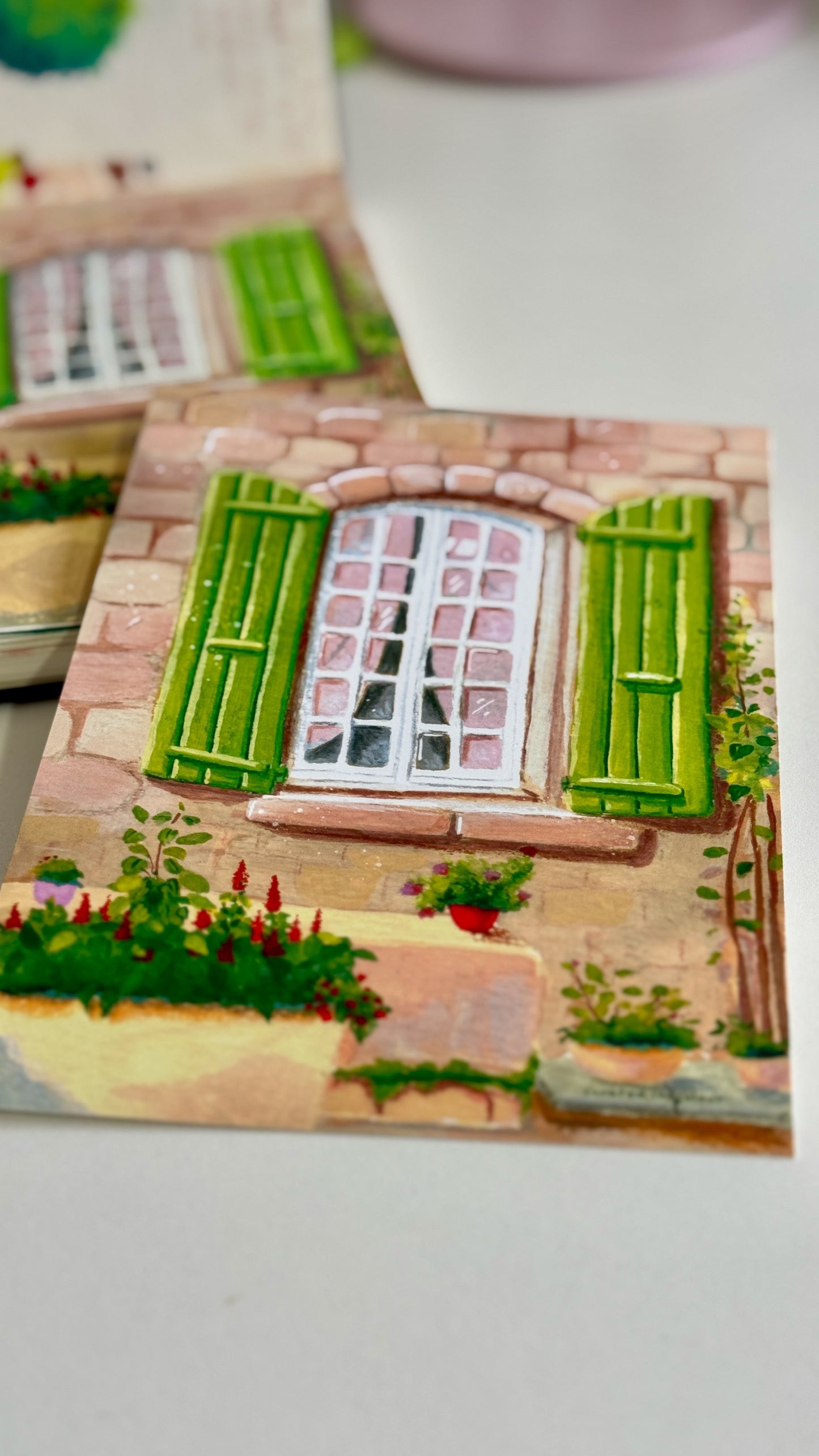 Bright Green Window Art Print