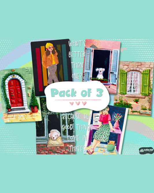 Mix & Match | Pack of 3 | 4X6, 5X7 Art Prints | Build your own Bundle (BYOB)