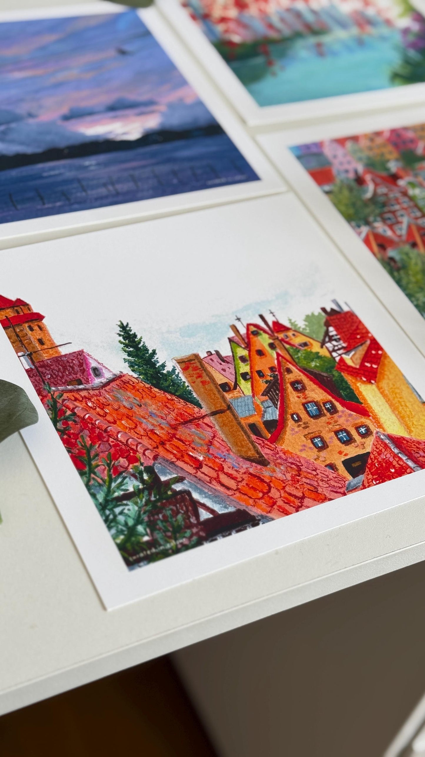 German Gable Roofs - 8x8 Art Print