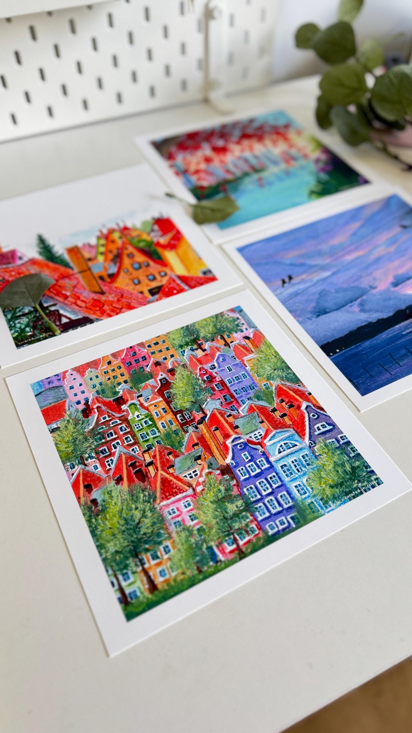 Colourful Houses of Poland - 8x8 Art Print