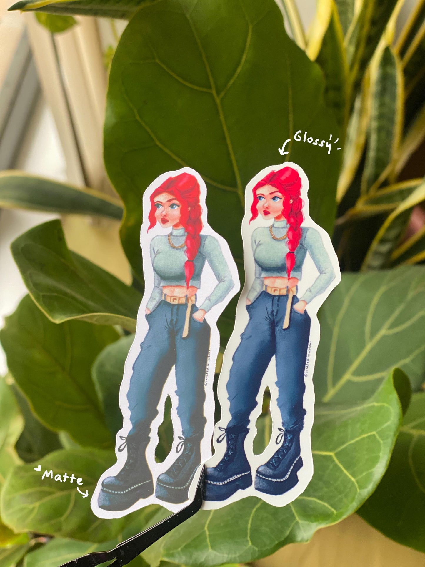 Badass Girl Die-Cut Vinyl Sticker, Badass Vibes Sticker, Girl Power sticker