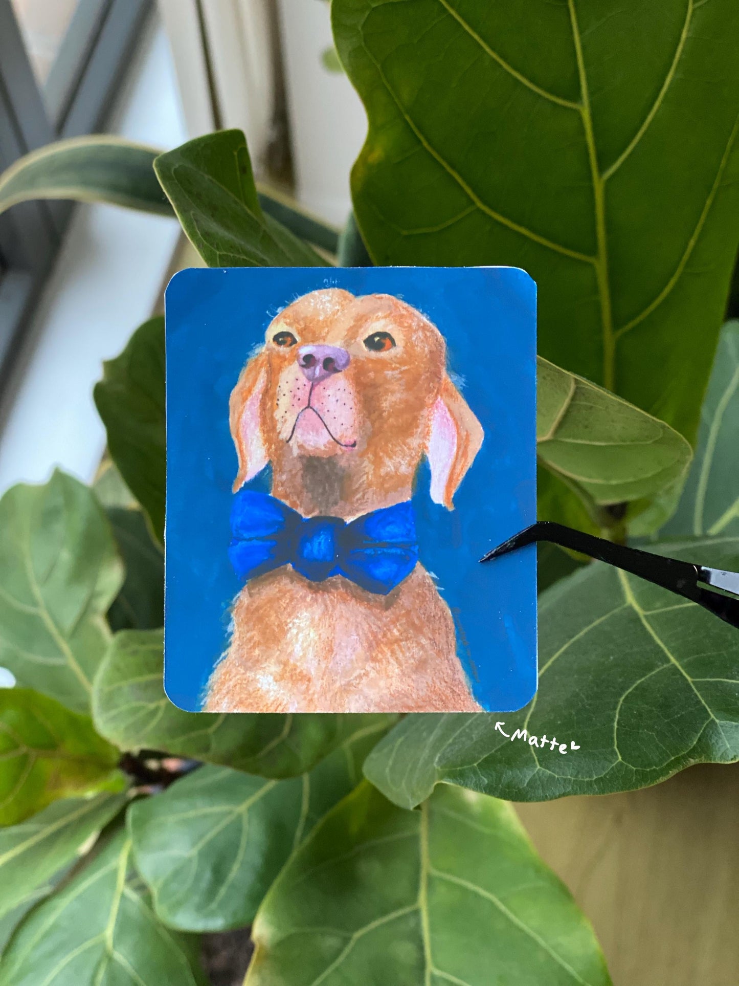 Sir Barks-A-Lot Sticker, Puppy in a Bow Tie Vinyl Sticker, Cute Dog Sticker