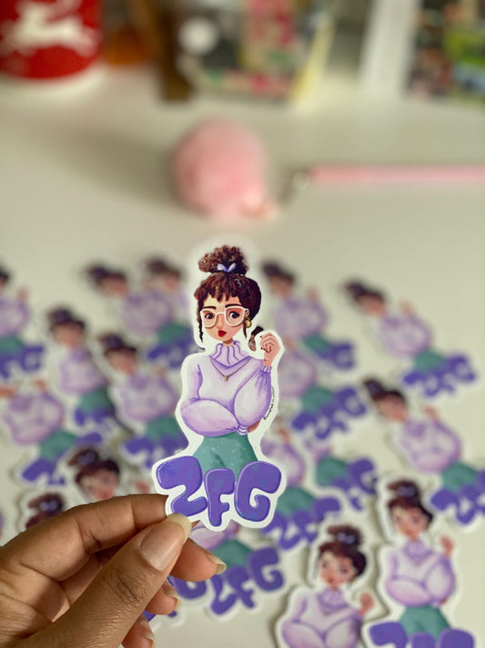 Zero Effs Given (ZFG) Die-cut Vinyl sticker, Bold and Beautiful Sassy Girl Sticker, Sweary Sticker