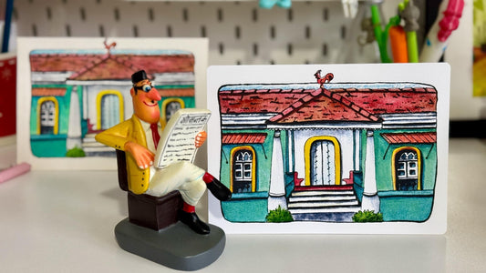 Green Goan Heritage House Art Print