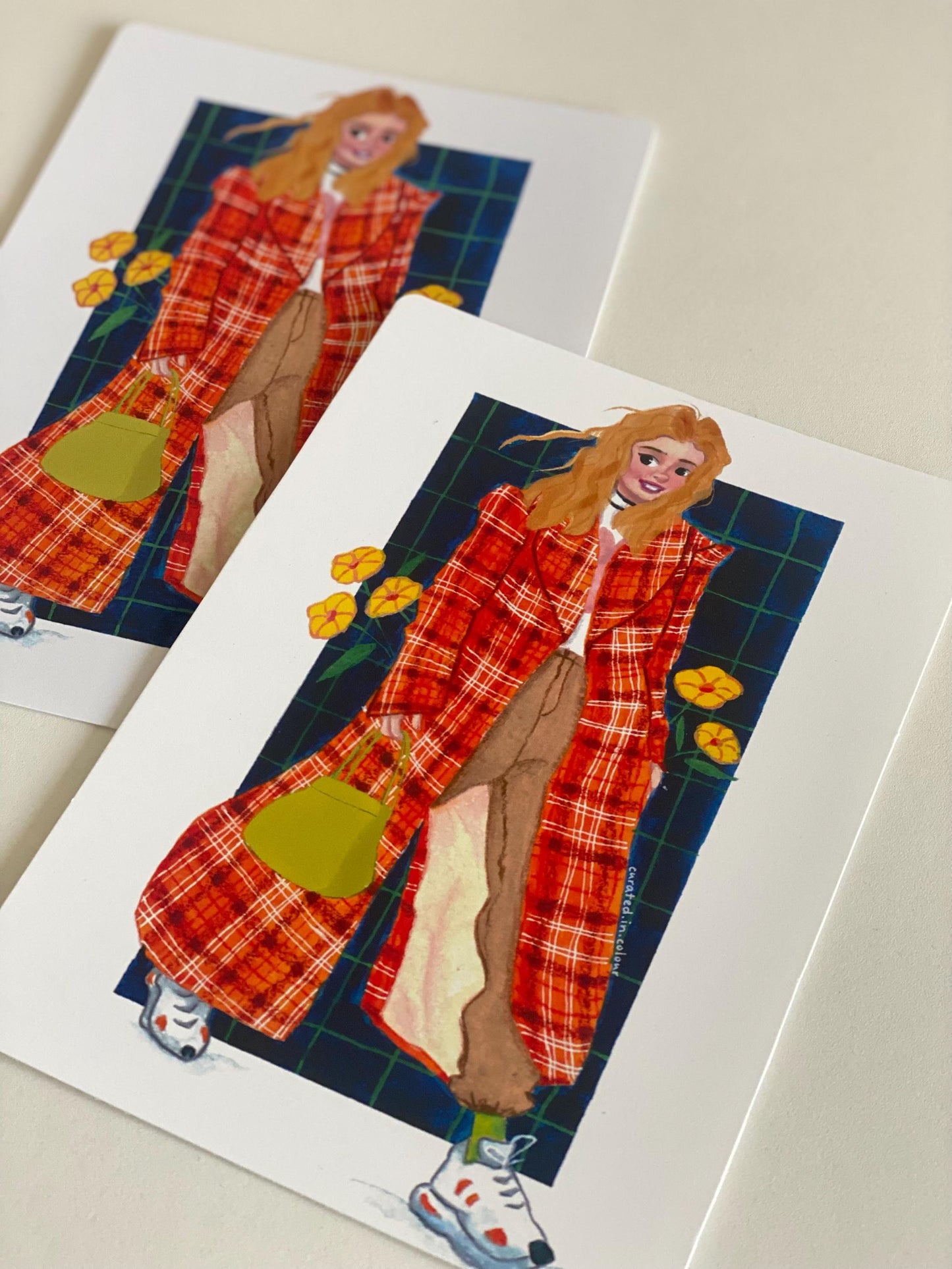 Candy Rush Art Print - Girl in Orange Jacket