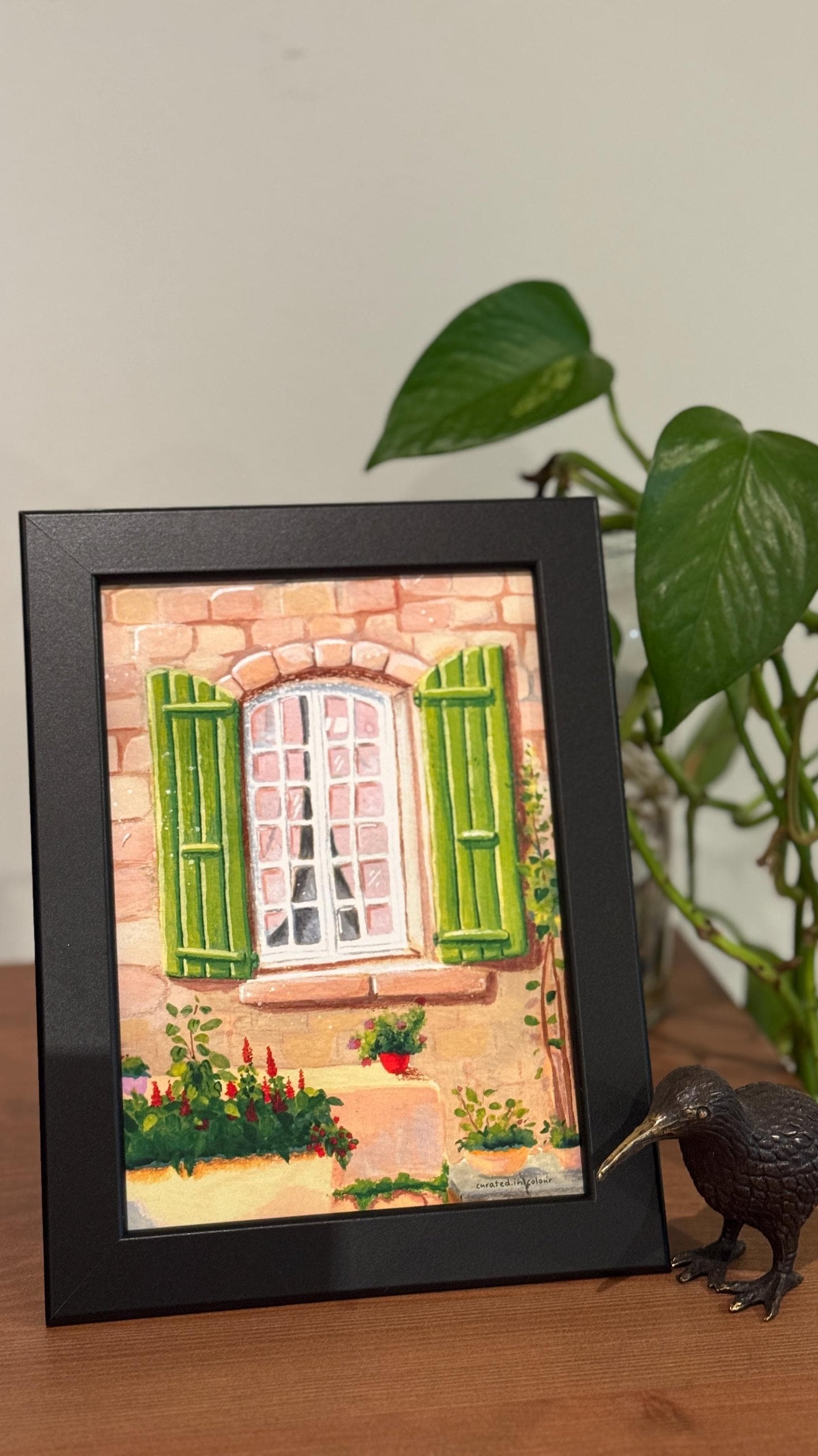 Bright Green Window Art Print