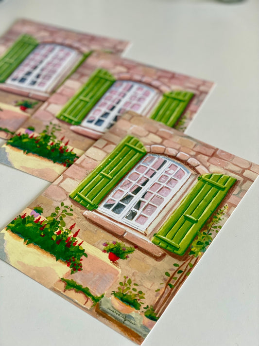 Bright Green Window Art Print